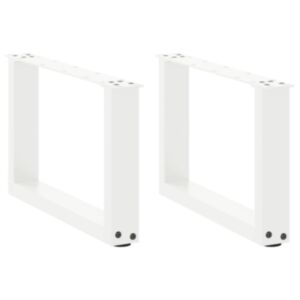 Pood24 kohvilaua jalad U-kujulised 2 tk valged 50 x (30-31) cm terasest