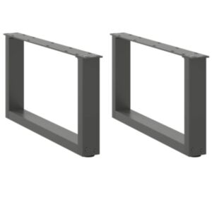 Pood24 kohvilaua jalad U-kujulised 2 tk, antratsiithall, 70 x (30-31) cm, teras