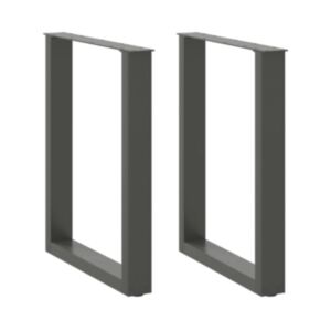 Pood24 kohvilaua jalad U-kujuline 2 tk antratsiit 60x(72-73) cm teras