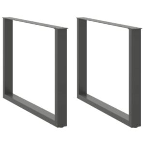 Pood24 kohvilaua jalad U-kujuline 2 tk antratsiit 100x(72-73) cm teras