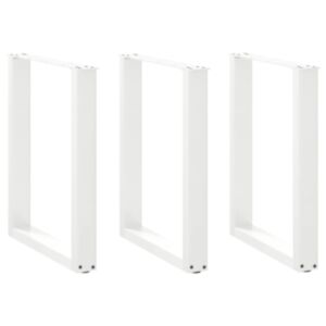 Pood24 kohvilaua jalad, U-kujuline, 3 tk, valge, 70x(72-73) cm teras