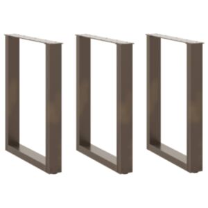 Pood24 söögilaua jalad U-kujulised, 3 tk, naturaalne teras, 70 x (72–73) cm, teras