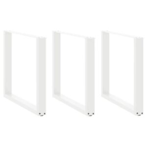 Pood24 kohvilaua jalad, U-kujuline, 3 tk, valge, 80x(72-73) cm teras