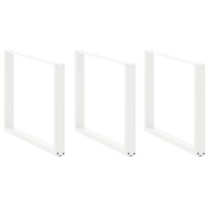 Pood24 söögilaua jalad U-kujulised 3 tk valged 100 x (72-73) cm terasest