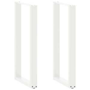 Pood24 kohvilaua jalad, U-kujuline, 2 tk, valge, 40x(100-101) cm teras
