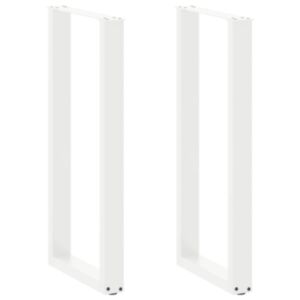 Pood24 kohvilaua jalad, U-kujuline, 2 tk, valge, 50x(100-101) cm teras