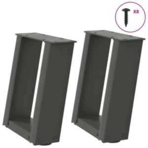 Pood24 diivanilaua jalad U-kujulised 2 tk antratsiit 30x(30-31) cm
