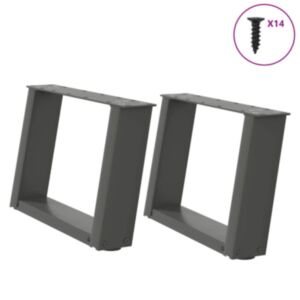Pood24 diivanilaua jalad U-kujulised 2 tk antratsiit 40x(30-31) cm