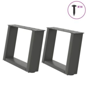 Pood24 diivanilaua jalad U-kujulised 2 tk antratsiit 50x(30-31) cm