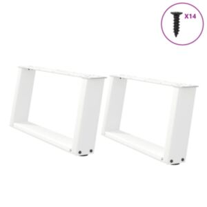 Pood24 diivanilaua jalad U-kujulised 2 tk Valge 60x(30-31) cm Teras