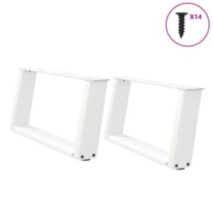 Pood24 diivanilaua jalad U-kujulised 2 tk Valge 70x(30-31) cm Teras