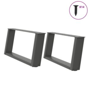 Pood24 kohvilaua jalad U-kujuline 2 tk antratsiit 70x(30-31) cm teras