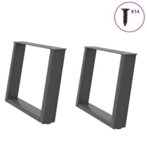 Pood24 diivanilaua jalad U-kujulised 2 tk antratsiit 60x(42-43) cm