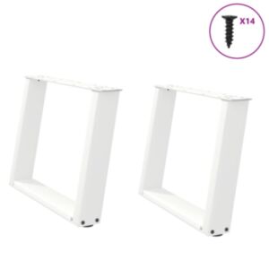 Pood24 diivanilaua jalad U-kujulised 2 tk Valge 70x(42-43) cm Teras