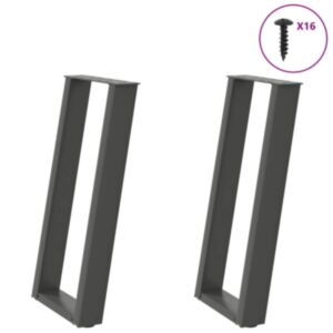 Pood24 konsooli lauajalad U-kujulised 2 tk antratsiit 38x(72-73) cm