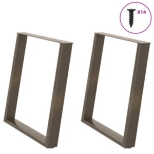 Pood24 söögilaua jalad U-kujulised 2 tk, naturaalne teras, 70 x (72–73) cm, teras