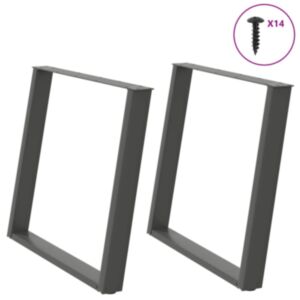 Pood24 söögilaua jalad U-kujulised 2 tk antratsiit 90x(72-73) cm teras