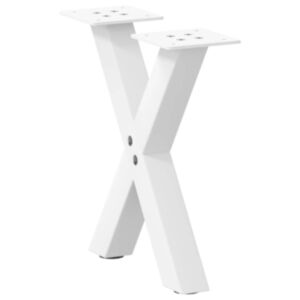 Pood24 Diivanilaua jalad X-kujuline 2 tk Valge 40x(30-31) cm Teras