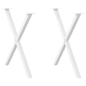 Pood24 Söögilaua jalad X-kujuline 2 tk Valge 70x(72-73) cm Teras