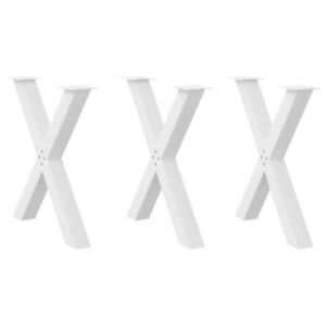 Pood24 söögilaua jalad, X-kujuline, 3 tk, valge, 80x(72-73) cm, teras