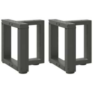 Pood24 kohvilaua jalad, T-kujulised, 2 tk, antratsiit, 30x25x(30-31)cm