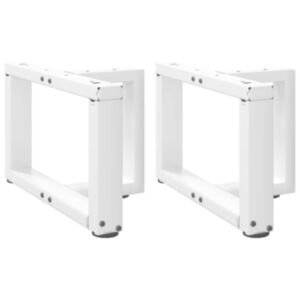 Pood24 kohvilaua jalad T-kujulised 2 tk valged 50 x 25 x (30-31) cm terasest