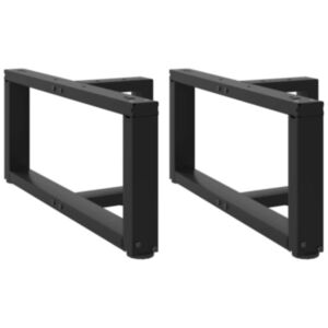 Pood24 kohvilaua jalad, T-kujuline, 2 tk, must, 60x25x(30-31) cm teras