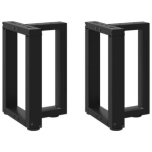 Pood24 kohvilaua jalad, T-kujuline, 2 tk, must, 28x25x(42-43) cm teras