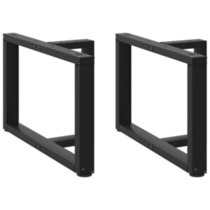 Pood24 kohvilaua jalad, T-kujuline, 2 tk, must, 60x25x(42-43) cm teras