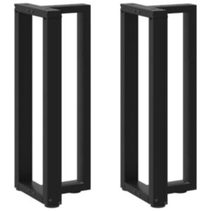 Pood24 konsooli lauajalad T-kujulised 2 tk must 25x28x(72-73) cm teras