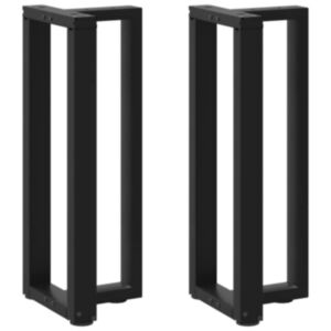 Pood24 konsooli lauajalad T-kujulised 2 tk must 38x25x(72-73) cm teras