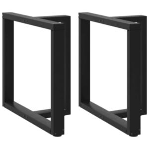Pood24 söögilaua jalad, T-kujulised, 2 tk, must, 80x35x(72-73)cm teras
