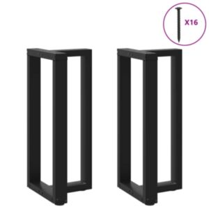 Pood24 baarilaua jalad, T-kujuline, 2 tk, must, 40x35x(90-91) cm teras