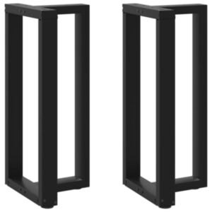 Pood24 baarilaua jalad, T-kujuline, 2 tk, must, 50x35x(90-91) cm teras