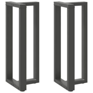 Pood24 baarilaua jalad T-kujuline, 2 tk, antratsiit, 50x35x(100-101)cm