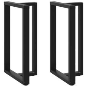 Pood24 baarilaua jalad T-kujuline, 2 tk, must 60x35x(100-101) cm teras