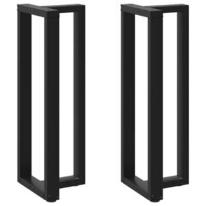Pood24 baarilaua jalad T-kujuline, 2 tk, must 50x35x(110-111) cm teras