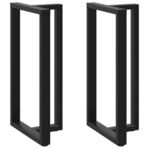 Pood24 baarilaua jalad T-kujuline, 2 tk, must 60x35x(110-111) cm teras