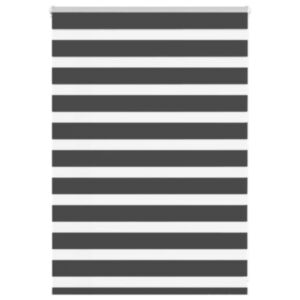 Pood24 Triibuline ruloo must 110x100 cm kanga laius 105,9 cm polüester