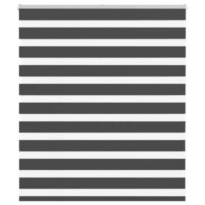 Pood24 Triibuline ruloo must 130x100 cm kanga laius 125,9 cm polüester