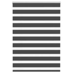 Pood24 Triibuline ruloo must 105x150 cm kanga laius 100,9 cm polüester