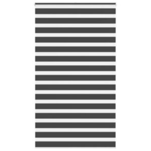 Pood24 Triibuline ruloo must 125x200 cm kanga laius 120,9 cm polüester