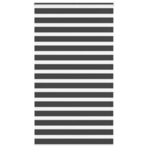 Pood24 Triibuline ruloo must 130x200 cm kanga laius 125,9 cm polüester