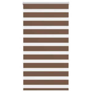 Pood24 Triibuline ruloo pruun 70x150 cm kanga laius 65,9 cm polüester