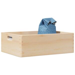 Pood24 Puidust kast käepidemetega 40x30x13 cm täispuit männipuit
