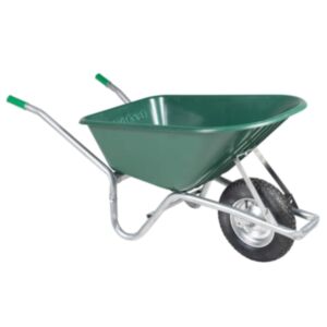 Pood24 Wheelcarrow Green 90 L 150 kg tsingitud teras ja plast