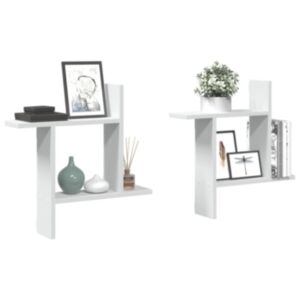 Pood24 seinariiulid 2 tk, valge, 50 x 12 x 50 cm, tehispuit