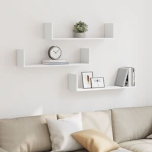 Pood24 seinariiulid 3 tk, valge, 80x18x18 cm, tehispuit