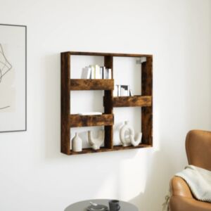 Pood24 seinakapp, suitsutatud tamm, 80x15x80 cm, tehispuit