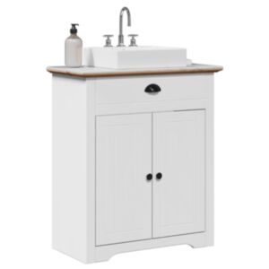 Pood24 Vannitoa valamu kapp BODO valge ja pruun 70x35x80 cm